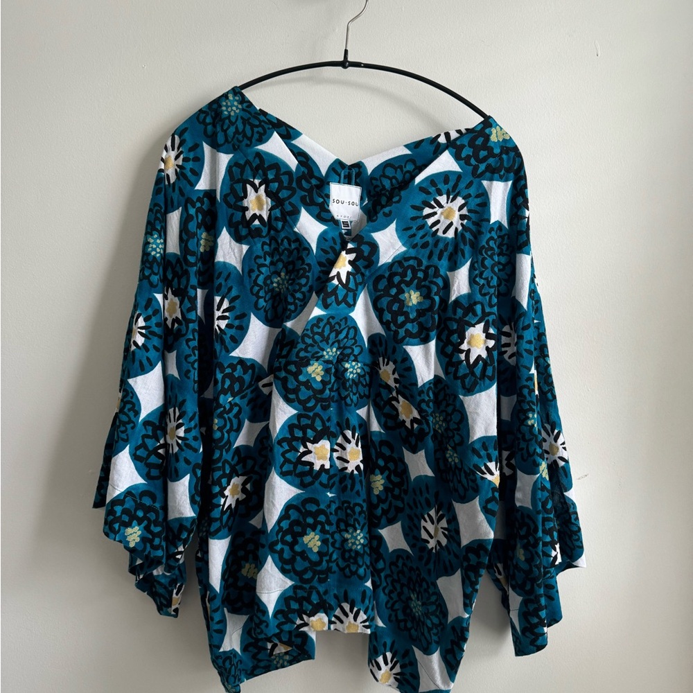 Sou Sou cotton kimono style shirt tops/ size S